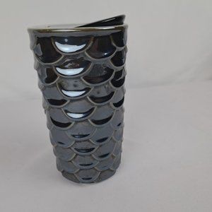 Starbucks Iridescent Siren Mermaid Scales Tumbler 10 oz Ceramic Travel Mug w/Lid